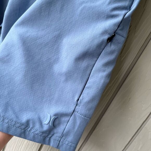 Hurley Hybrid Shorts SZ 32 Dusty Blue Quick-Dry Zip Pockets NWOT - Picture 2 of 8
